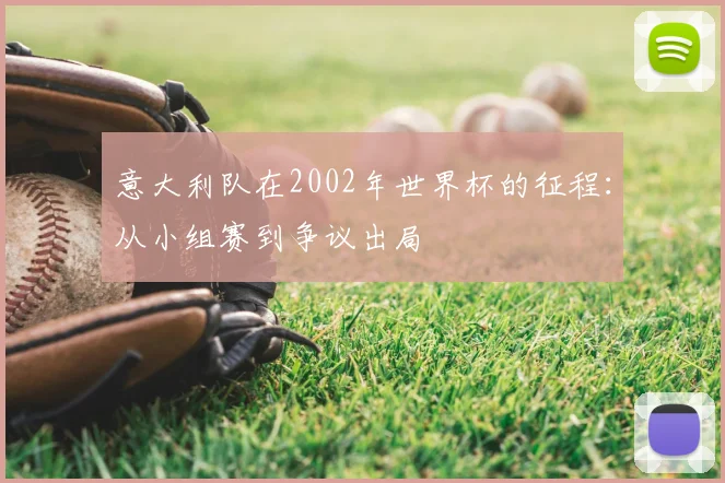 意大利队在2002年世界杯的征程：从小组赛到争议出局