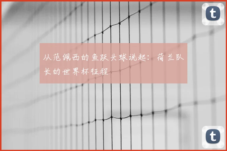 从范佩西的鱼跃头球说起:荷兰队长的世界杯征程
